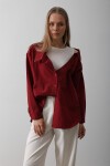 Bordo Bisiklet Yaka Atlet Ve Oversize Gömlek