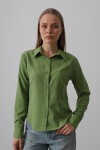 Çağla Yeşili Slim Fit Uzun Kol Basic Gömlek
