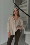 Tek Cepli Uzun Kol Oversize Gömlek