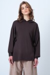 Kapüsonlu Yandan Bağlamalı Modal Oversize Sweatshirt