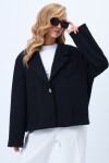 Oversize Cep Detaylı İçi Astarlı Blazer Ceket