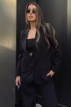 Düğme Kapamalı Cep Görünümlü Blazer Ceket