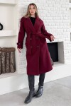 Omuz ve Kolları Kemer Detaylı Kuşak Bağlamalı Çif Cepli Kaban