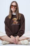 Önü Baskılı Oversize Pamuklu Sweatshırt