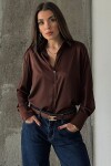 Oversize Basic Saten Gömlek