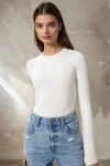 Parmak Detaylı Bisiklet Yaka Basic Bluz