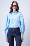 Bebe Mavi Balon Kol Gömlek