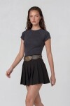 Bisiklet Yaka Reglan Kol Likralı Örme Bluz