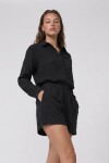 Uzun Kollu Oversize Gömlek Ve Beli Lastikli Şort Takım