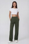 Çift Cepli Lastikli Yanları Şeritli Wide Leg Pantolon