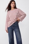 Çizgili Oversize Sweat