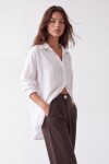 Jakarlı Oversize Dokuma Gömlek